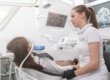 a dentist sedates a patient before a procedure